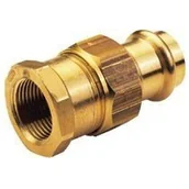 Łączniki, trójniki, kształtki - CONEX Śrubunek z uszczelnieniem płaskim i gwintem wewnętrznym, 22x3/4 brąz B Press - miniaturka - grafika 1