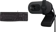 Klawiatury - Logitech K120 920-002479 + Brio 100 960-001585 - miniaturka - grafika 1