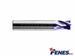 Frez 3-ostrzowy ogólnego przeznaczenia, krótki DIN6527-K, VHM TiAIN - 6MM - FENES - Frezy - miniaturka - grafika 1