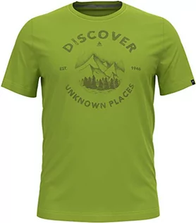 Koszulki męskie - Odlo Odlo T-shirt męski S/S Crew Neck Nikko Print T-Shirt wielokolorowa Macaw Green - Graphic Ss21 L 594052 - grafika 1