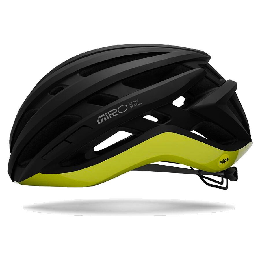 Kask rowerowy Giro Agilis MIPS Mat Black/Gloss Hi Viz Yellow L