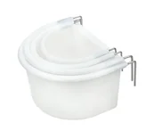 Akcesoria dla ptaków - Karmidełka półokrągłe białe 7/9/10/11 cm - miniaturka - grafika 1