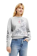 Swetry damskie - Desigual Sweter damski, czarny, S - miniaturka - grafika 1