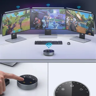 Elesense biurowa bezprzewodowo sterowana lampka LED oświetlenie na monitor 2 szt. czarny (E1129) - Akcesoria do monitorów - miniaturka - grafika 5