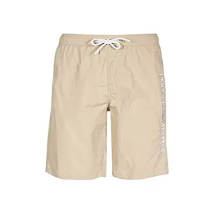 Emporio Armani Swimwear Emporio Armani Embroidery Logo Boxer Short Swim Trunks, Sand Yellow, 52, Piaskowy żółty - Kąpielówki męskie - miniaturka - grafika 1
