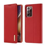 Etui i futerały do telefonów - Dux Ducis Wish skórzane etui pokrowiec ze skóry naturalnej Samsung Galaxy Note 20 Ultra czerwony - miniaturka - grafika 1