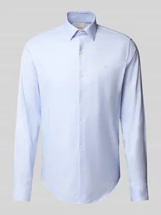 Koszula biznesowa o kroju slim fit z listwą guzikową - Koszule męskie - miniaturka - grafika 1
