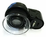 Mikroskopy i lupy - LUPA KIESZONKOWA 45X MOCNY LED JUBILERSKA 13102 - miniaturka - grafika 1