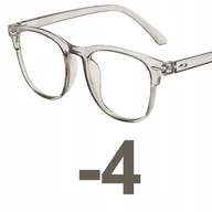 Okulary korekcyjne, oprawki, szkła - OKULARY KOREKCYJNE NERD nerdy retro MINUSY -4 - miniaturka - grafika 1