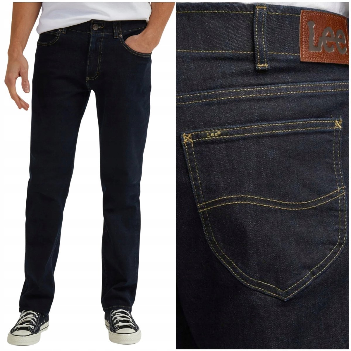 Lee STRAIGHT FIT Extreme Motion WYGODNE PROSTE SPODNIE JEANSOWE W33 L34