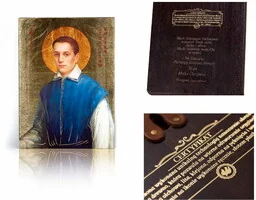 Ikona religijna Święty Stanisław Kostka - Ikony i obrazy sakralne Ikona religijna Święty Stanisław Kostka - Ikony i obrazy sakralne - miniaturka - grafika 1