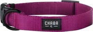 Obroże dla psów - Chaba CHABA OBROŻA TAŚMA REG M 16mm/26-42cm BORDO - miniaturka - grafika 1