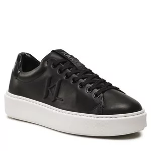 Półbuty męskie - Sneakersy KARL LAGERFELD KL52215 Black Lthr - grafika 1