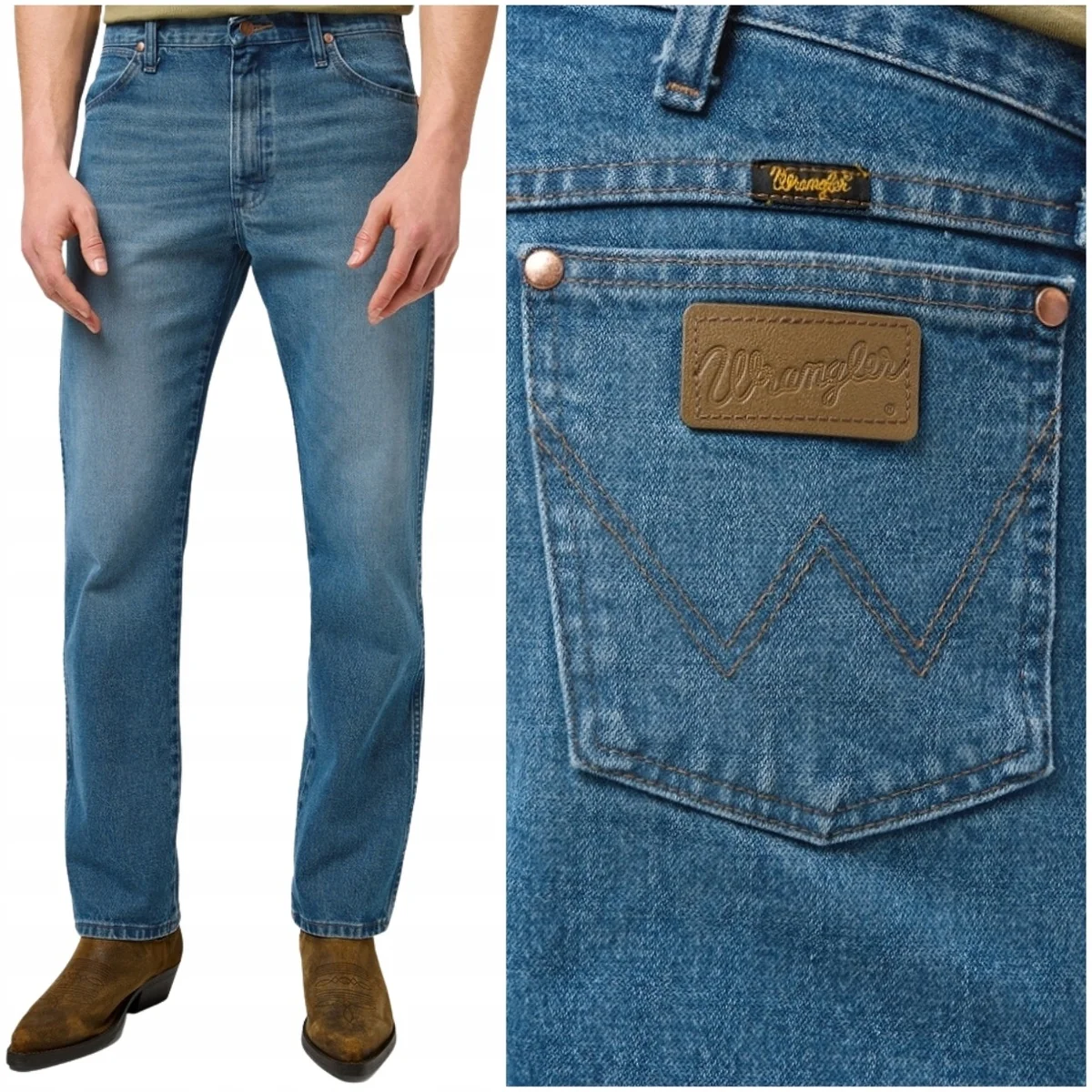 Wrangler 13MWZ Cowboy Cut Breeze klasyczne proste spodnie jeansowe W38 L30