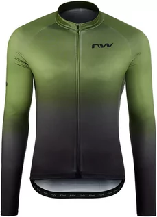 Koszulki rowerowe - Northwave Northwave Performance LS Jersey Men, zielony XXL 2021 Koszulki kolarskie 88141040I-48-XXL - grafika 1