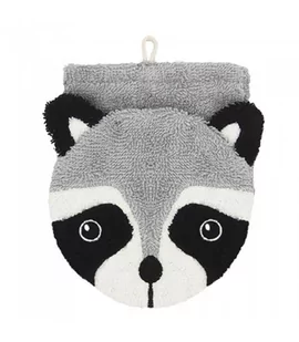 Myjka Do Kąpieli Dla Dzieci, Rękawica Kąpielowa Mała, Szop Pracz Wanda, Bawełna Organiczna, Gots, Fürnis - Kosmetyki kąpielowe dla dzieci - miniaturka - grafika 1