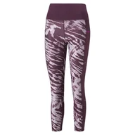 Legginsy - Damskie Legginsy PUMA RUN 5K GRAPHIC HW 7 8 TIGHT W GRAPE WINE 52139412 – Bordowy - miniaturka - grafika 1