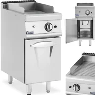 Piece, kotły  i płyty grzejne gastronomiczne - Grill gazowy ryflowany z szafką na propan / LPG / gaz ziemny 6 kW - miniaturka - grafika 1
