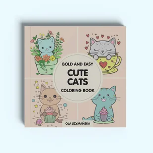 Cute cats. Bold and easy. Coloring book - Poradniki hobbystyczne - miniaturka - grafika 1