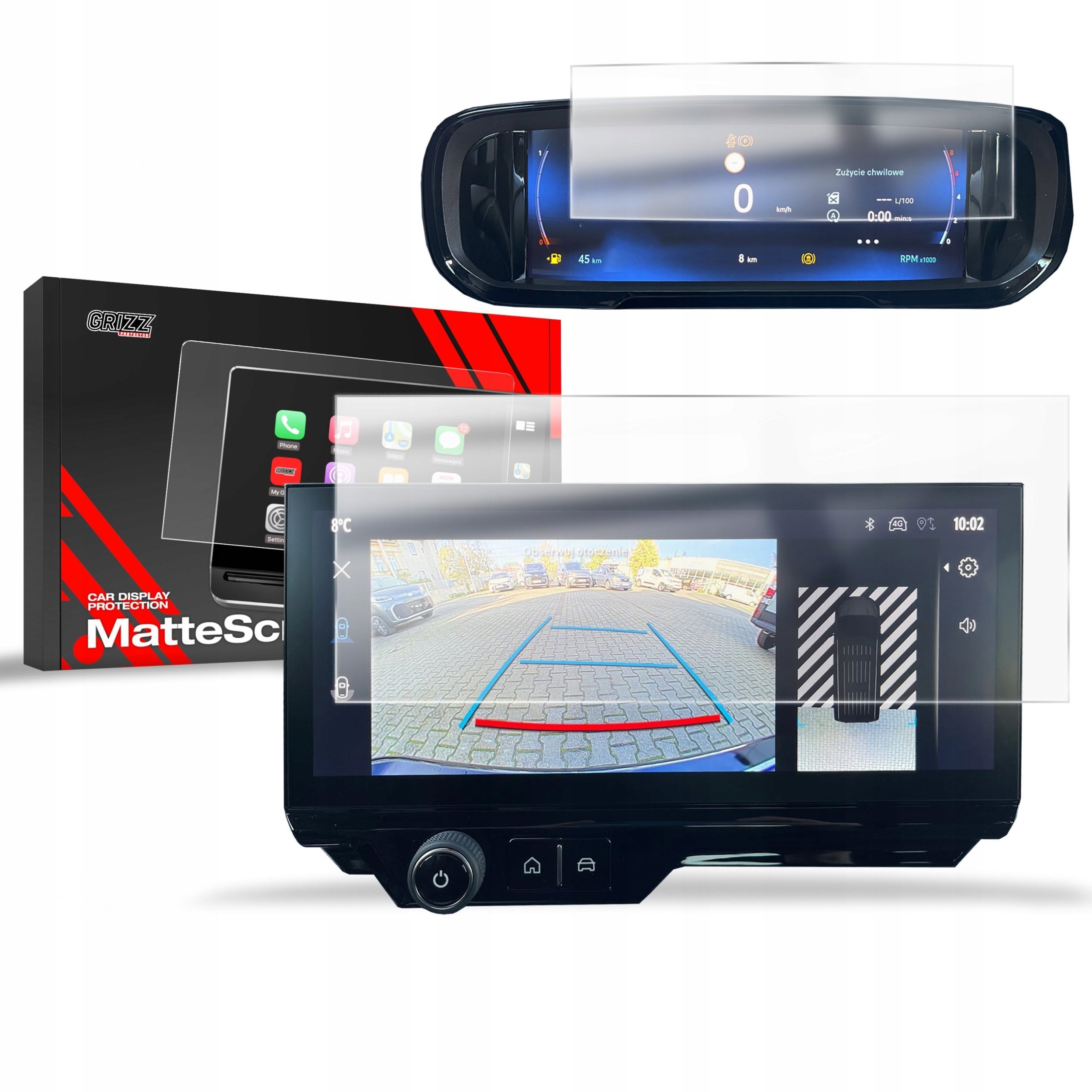 GrizzGlass Folia matowa CarDisplay Protection do Peugeot Partner 3 10