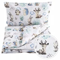 Pościel dla dzieci - POŚCIEL NIEMOWLĘCA 120x90cm DELIKATNA UKRYTE ZAMKI 2 ELEMENTY BAWEŁNA BabyU - miniaturka - grafika 1