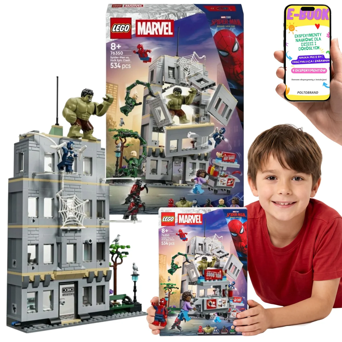 LEGO Marvel Epickie Starcie Spider-Man kontra Hulk 76350 534 Elementów