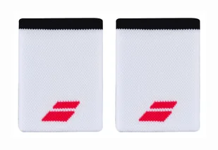 Frotka Babolat  Logo Jumbo Wristband White/Strike Red - Tenis ziemny - miniaturka - grafika 1
