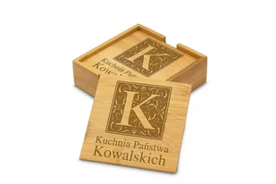 Podkładki Na Stół Bambusowe Na Piwo Kawę Grawer - Zestawy do wina - miniaturka - grafika 1