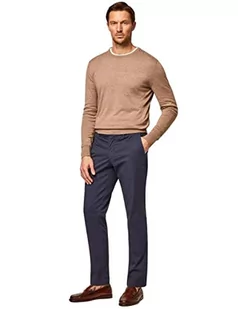 Hackett London Męskie spodnie chinosy Super LW, granatowe, 34 W/30 l, Marynarka marynarska, 34W / 30L - Spodenki męskie - miniaturka - grafika 1