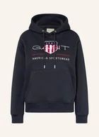 Bluzy damskie - Gant Bluza Z Kapturem blau - GANT - miniaturka - grafika 1