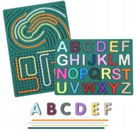 Maty edukacyjne - Zabawka sensoryczna dla dzieci mata edukacyjna silikonowa alfabet - miniaturka - grafika 1
