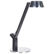 Biurka - Lampa biurkowa LED z portem USB metalowa srebrna CHAMAELEON - miniaturka - grafika 1