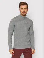 Swetry męskie - Selected Homme Golf Ryan 16077218 Szary Regular Fit - miniaturka - grafika 1