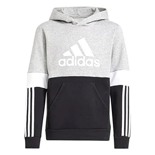 adidas Chłopięca bluza B Cb FL Hd, czarny/szary/biały (Black/Medium Grey Heather/White), 13 Lat - Bluzy dla chłopców - miniaturka - grafika 1