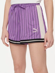 Puma Szorty sportowe T7 For The Fanbase 624345 Fioletowy Regular Fit - Spodenki damskie - miniaturka - grafika 1