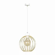 Lampy sufitowe - Emibig PINETA 1B WHITE/GOLD 560/1B metalowa złoto biała lampa wisząca - miniaturka - grafika 1