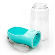 Shakery i bidony sportowe - Bidon Butelka Turystyczna Poidło Dla Psa Przenośne Z Miską - miniaturka - grafika 1