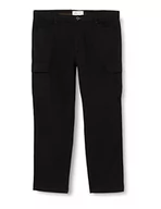 Spodnie męskie - Springfield Chino Cargo Spodnie Męskie, Czarny, 46 - miniaturka - grafika 1