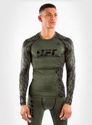 Koszulki sportowe męskie - VENUM PERFORMANCE UFC AUTHENTIC FIGHT WEEK LOONGSLEEVE KHAKI - miniaturka - grafika 1