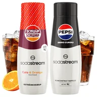 Syropy i koncentraty owocowe - Zestaw 2x Syrop Sodastream Shwip Shwap Cola Pomarańcz + Pepsi Max Bez Cukru - miniaturka - grafika 1