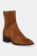 Botki damskie - Gant botki zamszowe St Broomly damskie kolor brązowy na słupku 29543701 G45 - miniaturka - grafika 1