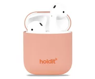 Akcesoria do słuchawek - Holdit Silicone Case AirPods 1&2 Pink Peach - darmowy odbiór w 22 miastach i bezpłatny zwrot Paczkomatem aż do 15 dni - miniaturka - grafika 1