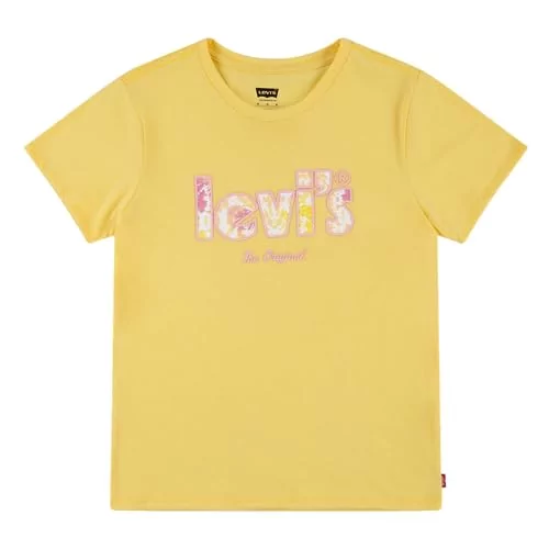 Levi's Kids Girl's LVG różowy krawat DYE plakat logo T 4EH701 koszulka SS, Snapdragon, 14 lat, Snapdragon, 14 lat