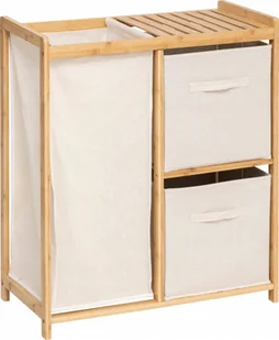 Regał bambusowy z koszem na pranie TIDY BOX i pojemnikami, 66 x 33,3 x 78,5 cm - Meble łazienkowe - miniaturka - grafika 1