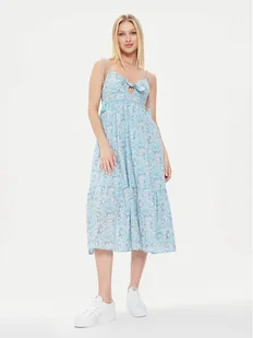 Pepe Jeans Sukienka letnia Mallory Print PL953533 Niebieski Regular Fit - Sukienki - miniaturka - grafika 1