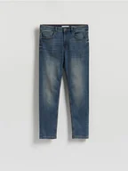 Spodnie męskie - Reserved - Jeansy slim z efektem sprania - granatowy - miniaturka - grafika 1