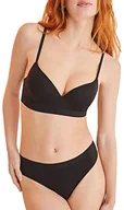 Majtki damskie - Women'secret Stringi Bielizna Damska, Czarny, XS - miniaturka - grafika 1
