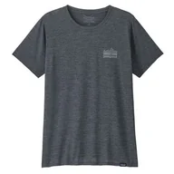 Koszulki sportowe damskie - Koszulka damska Patagonia W's Cap Cool Daily Graphic Shirt Rozmiar: S / Kolor: ciemnoszary - miniaturka - grafika 1