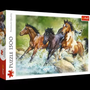 Trefl Puzzle 1500 Trzy dzikie konie - Puzzle - miniaturka - grafika 2