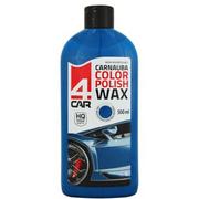Kosmetyki samochodowe - Wosk koloryzujący Carnauba do karoserii niebieski 500 ml 4CAR - miniaturka - grafika 1